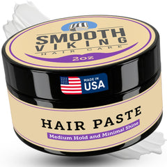 Smooth Viking Beard Care hair paste bottle, promoting matte hold.