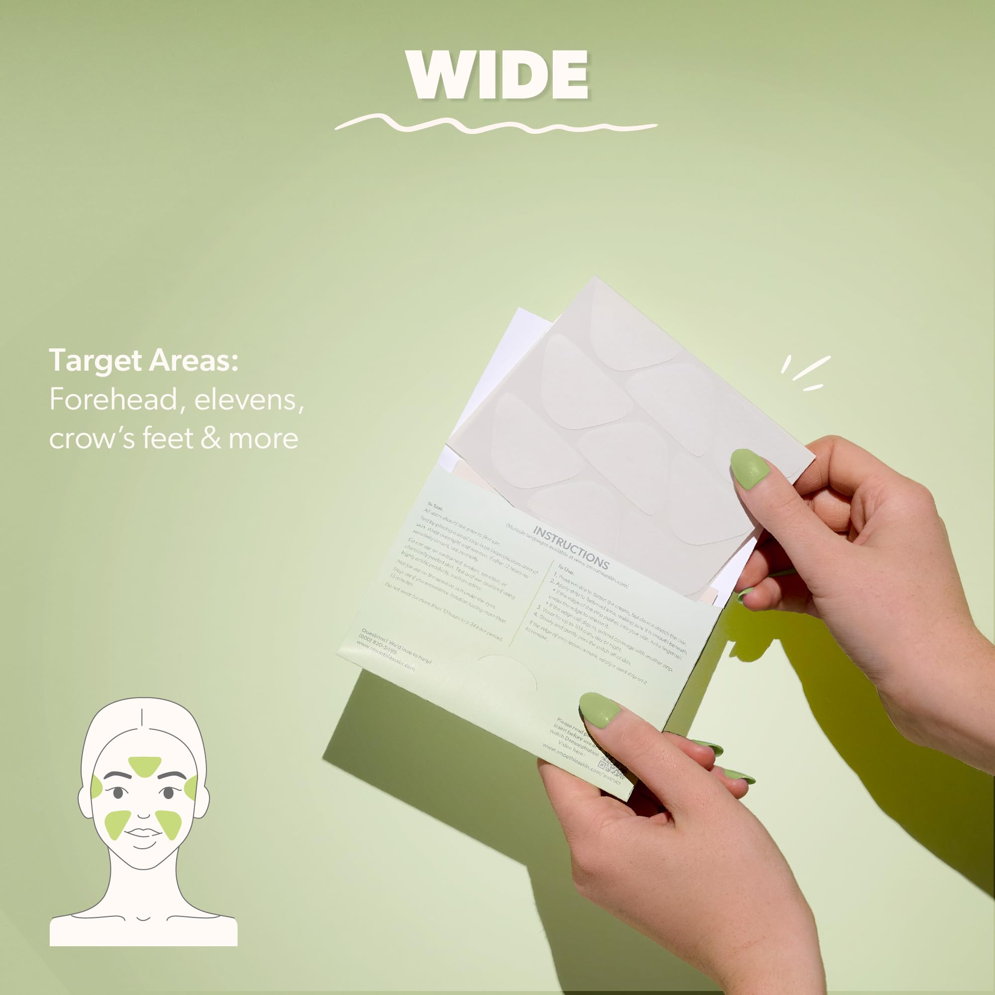 See-through adhesive visible on skin for discreet overnight use.