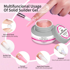 SMSMYXF builder nail gel easy application supports precise sculpting and clean nail art