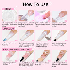 SMSMYXF complete builder gel set with tools for home nail art and professional-looking results