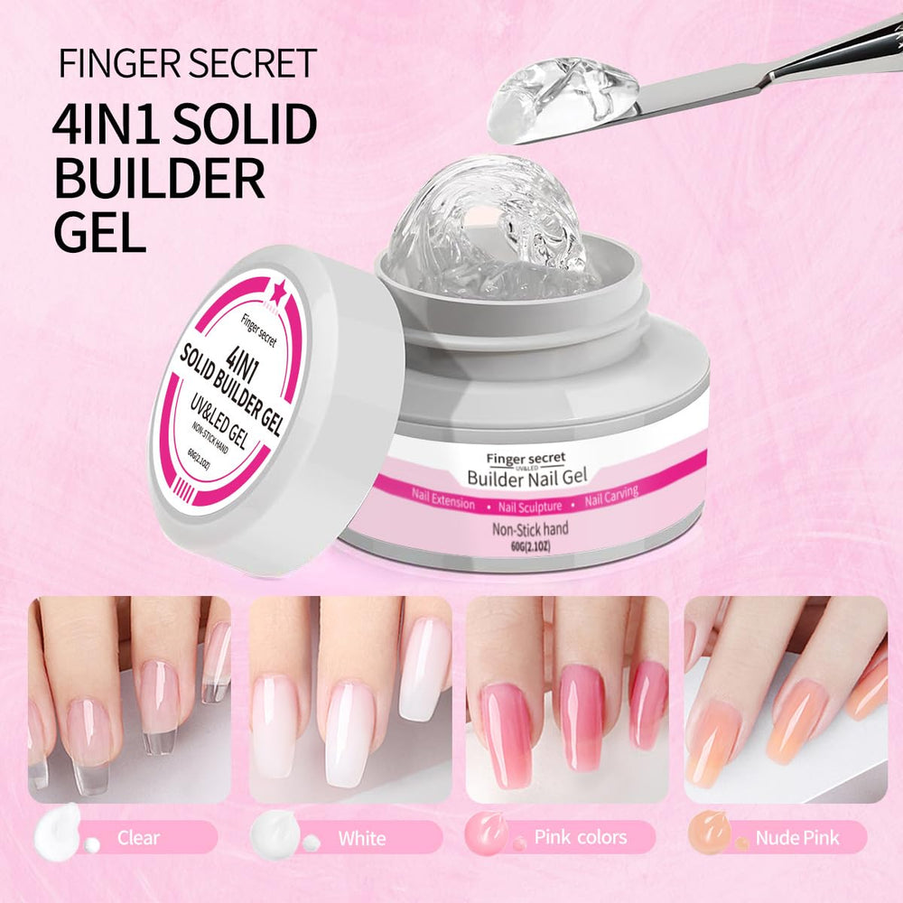 SMSMYXF nails clear hard gel provides natural clear finish for seamless enhancements
