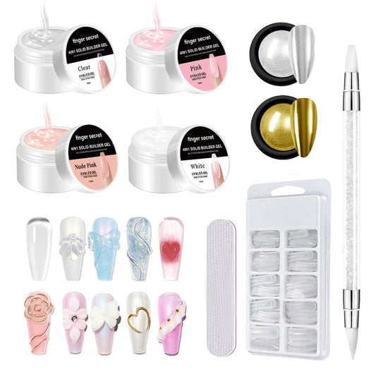 SMSMYXF solid builder gel 15g clear for mess-free extensions with tack-free finish