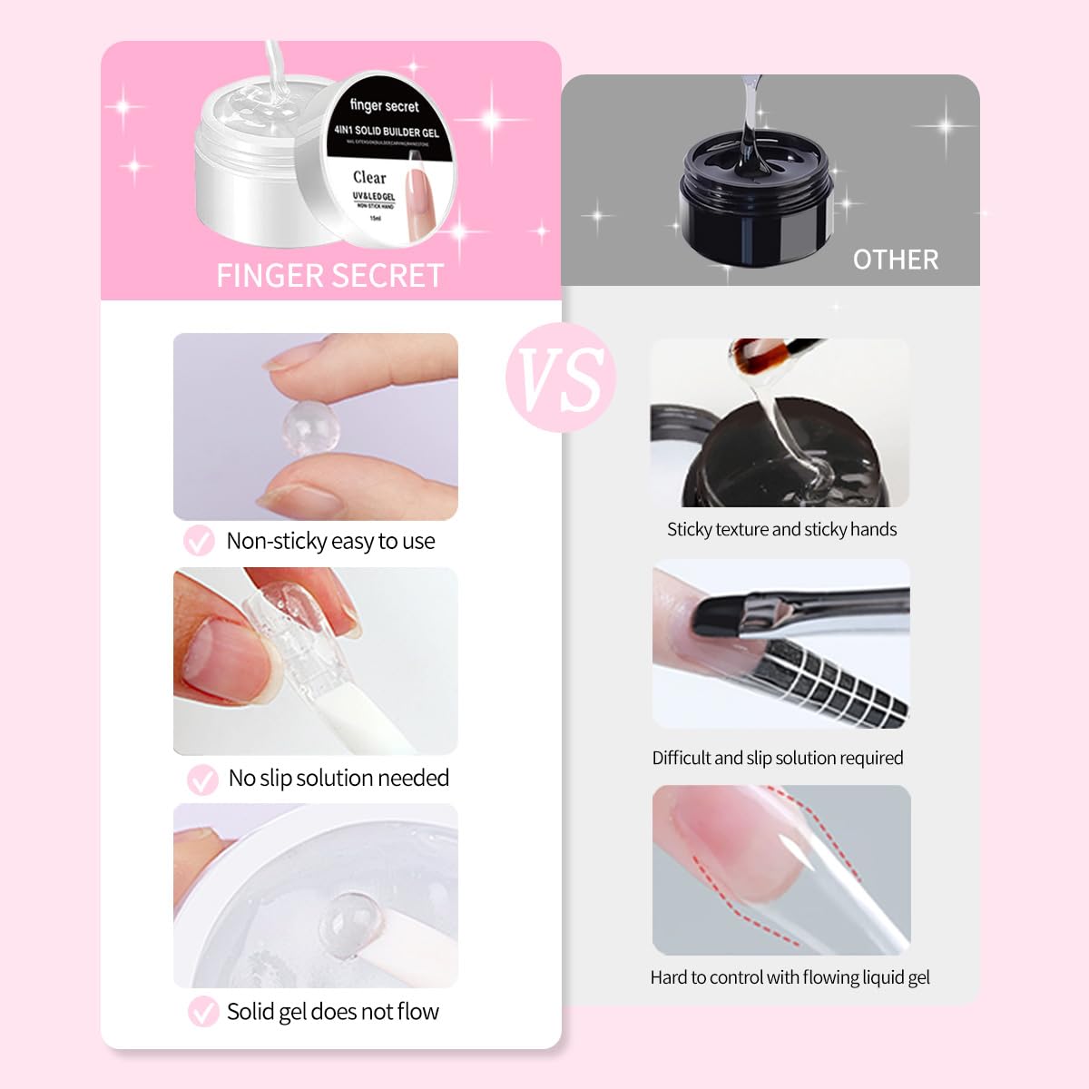 SMSMYXF white builder gel 15g for crisp art accents and clean edge sculpting
