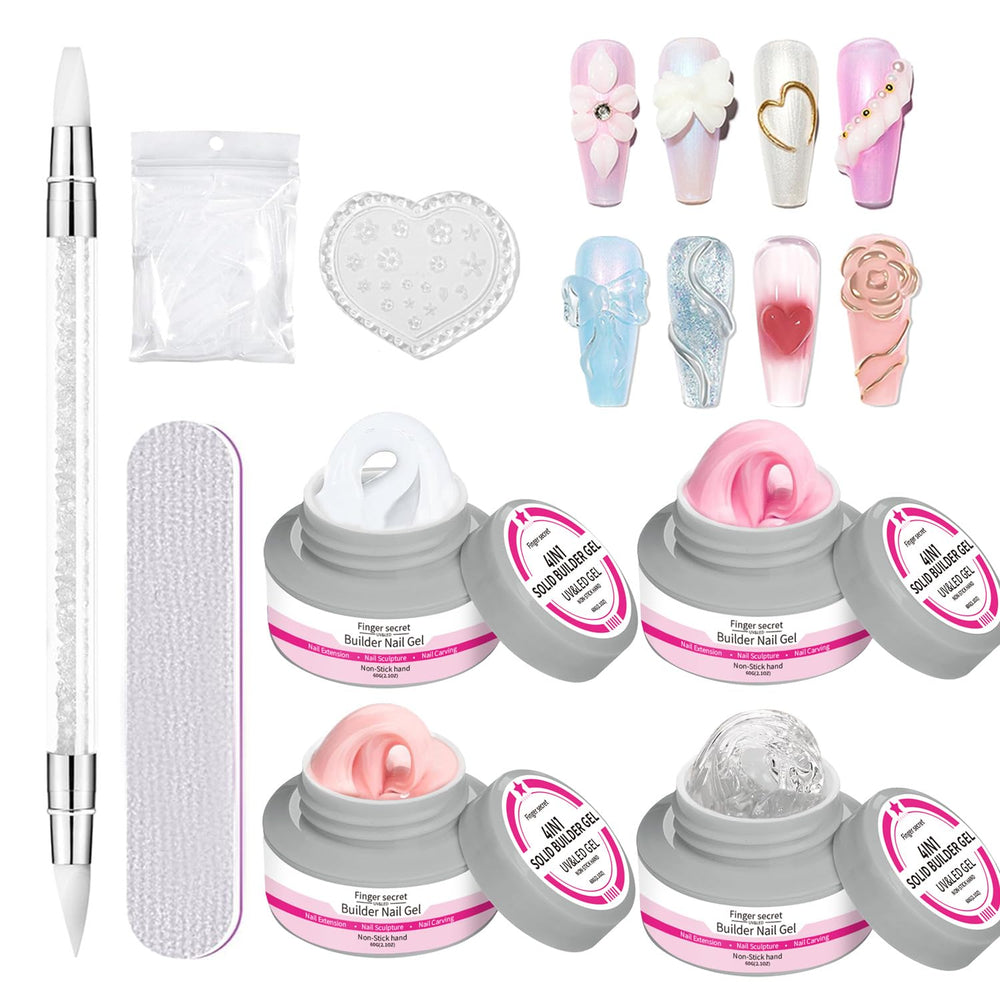 SMSMYXF solid builder gel in clear for durable nail extensions