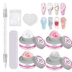 SMSMYXF solid builder gel in clear for durable nail extensions