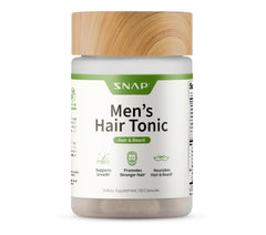 Snap Supplements hair growth bottle - inviting packaging for hair health support.