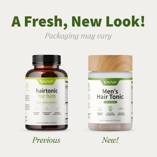 Snap Supplements hair growth capsules close-up - easy daily intake for healthier hair.
