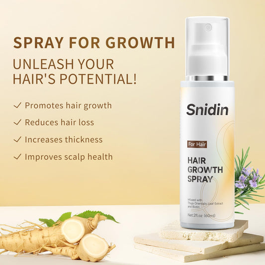 Snidin spray nozzle action creating an even mist for quick absorption