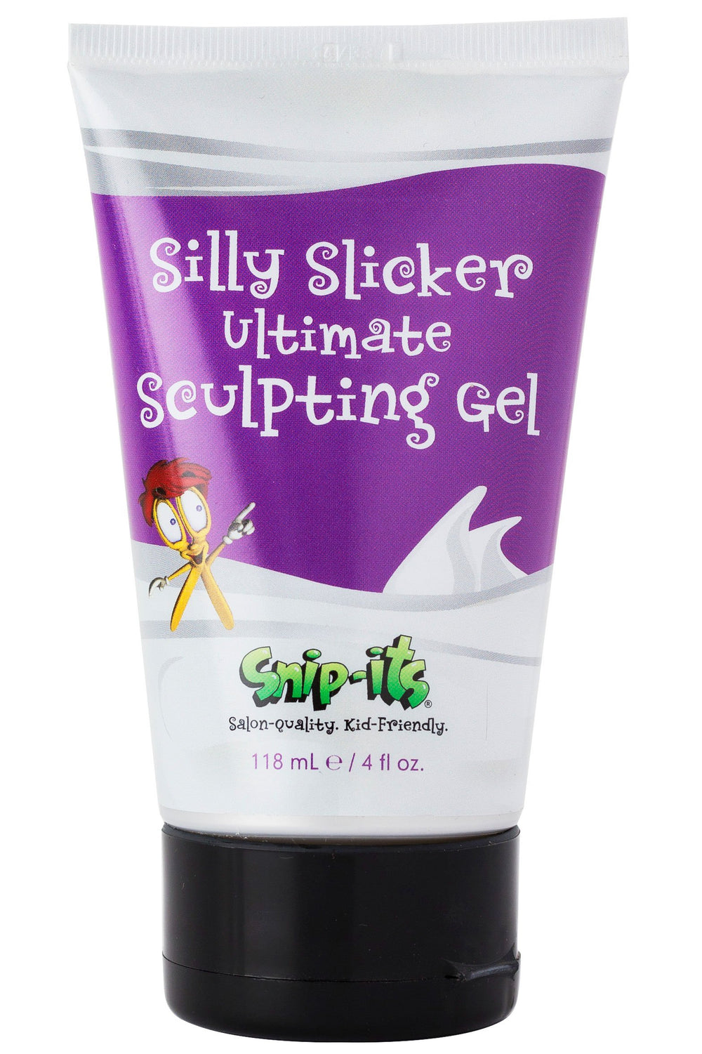Snip-its Silly Slicker bottle shows kid-safe, all-natural gel for everyday styling.