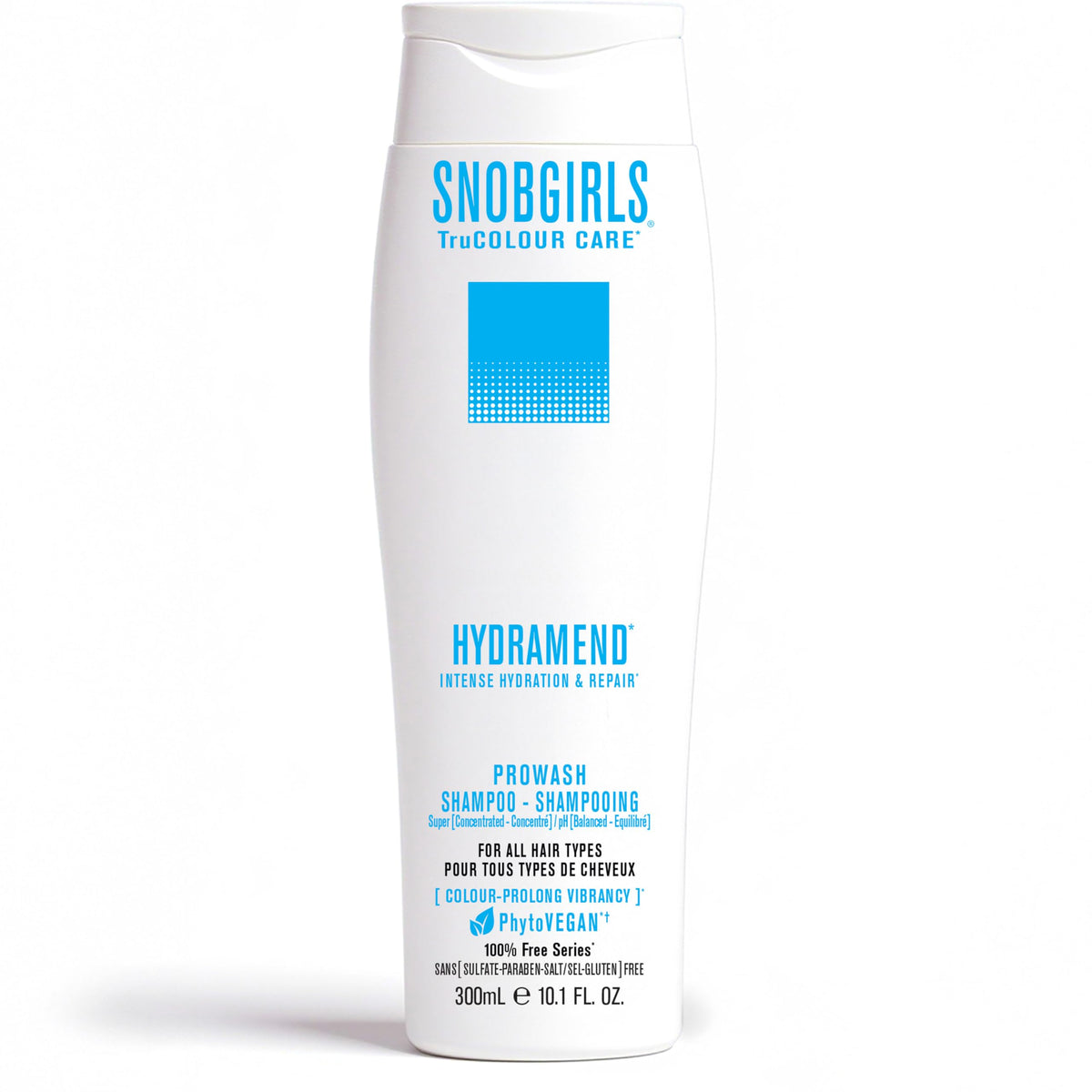 SNOB GIRLS Hydramend bottle shows color protection for vibrant hair