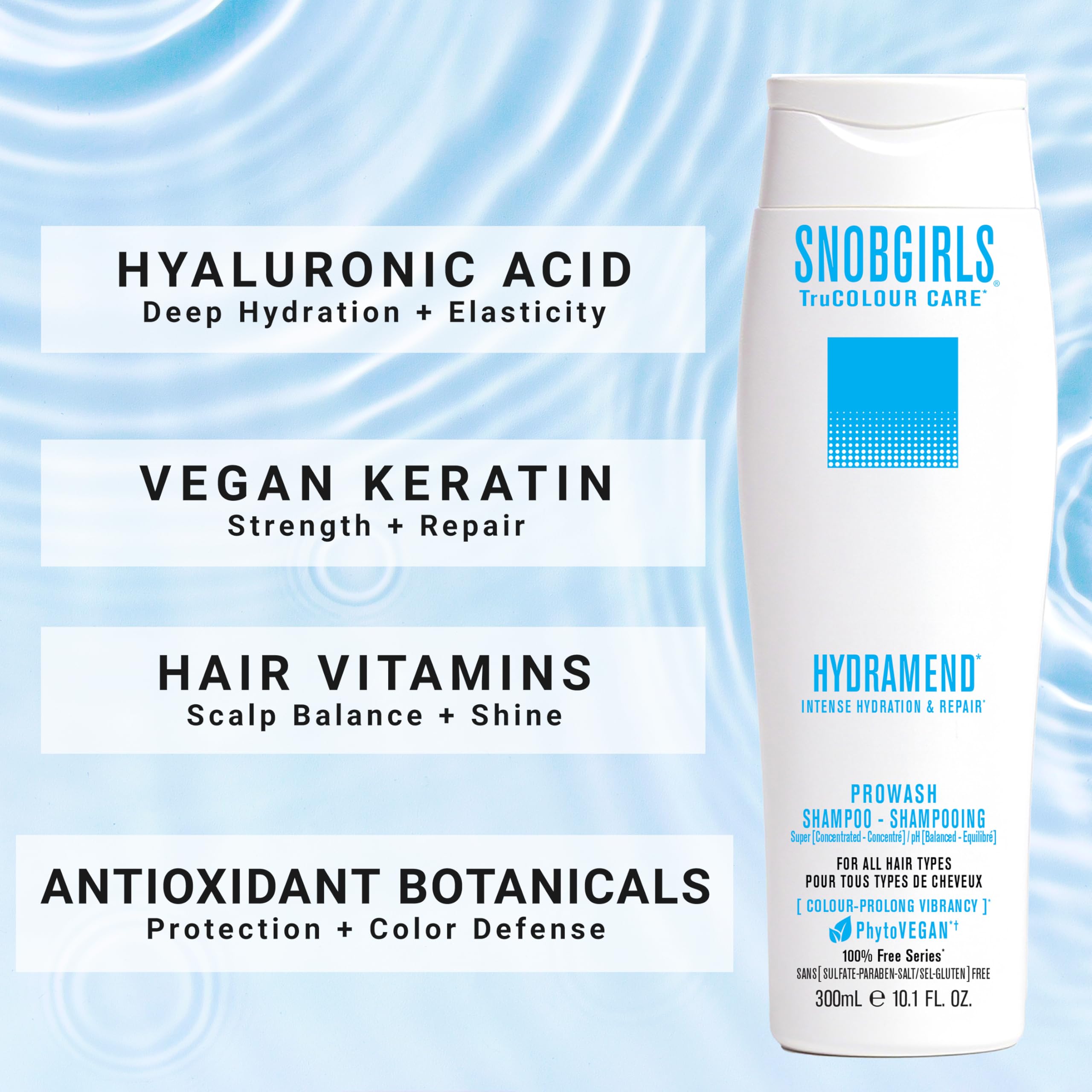 SNOB GIRLS Hydramend beside hair vitamins signaling nourishing boost