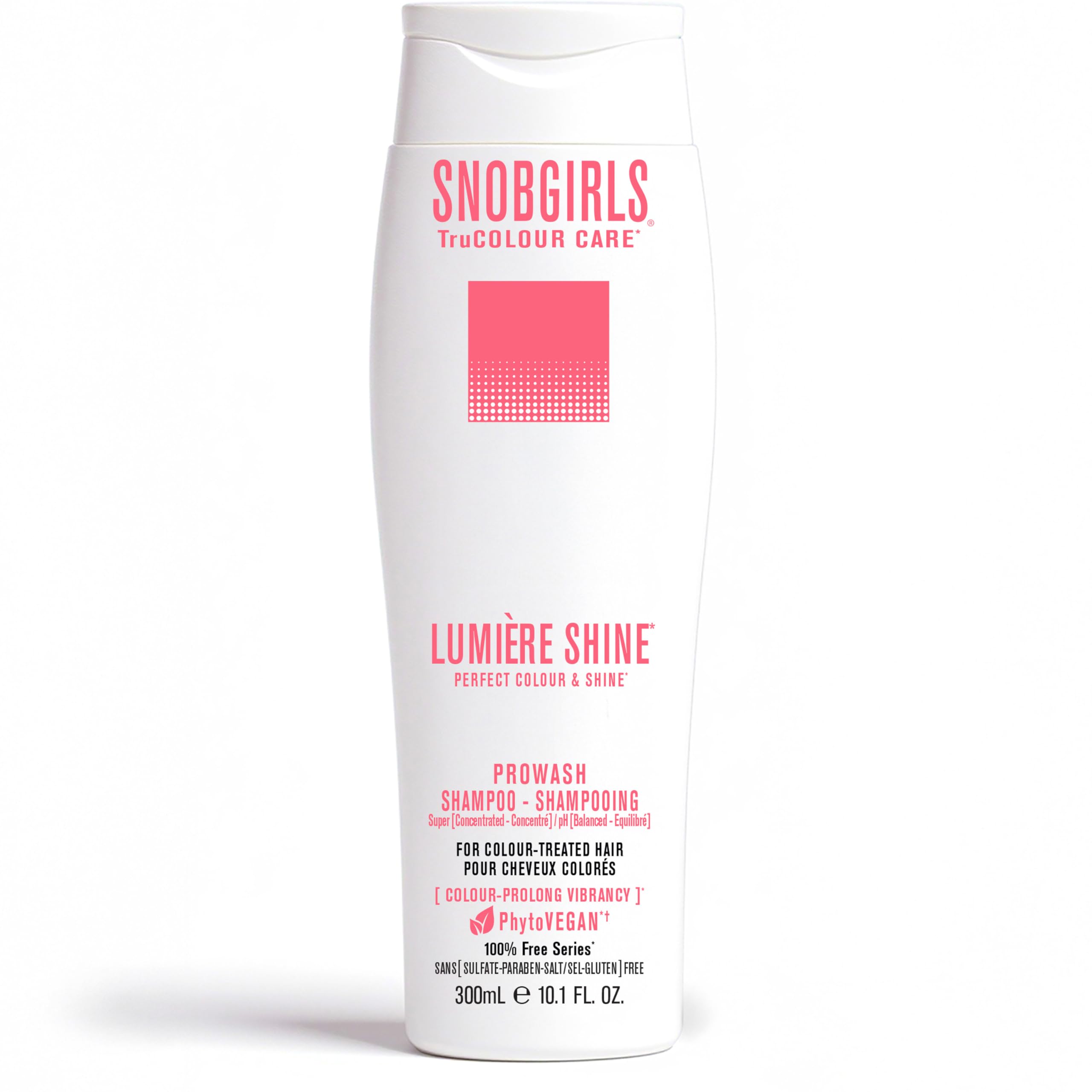 SNOBGIRLS Lumière Highcure bottle front shows color protection for highlight-prone hair