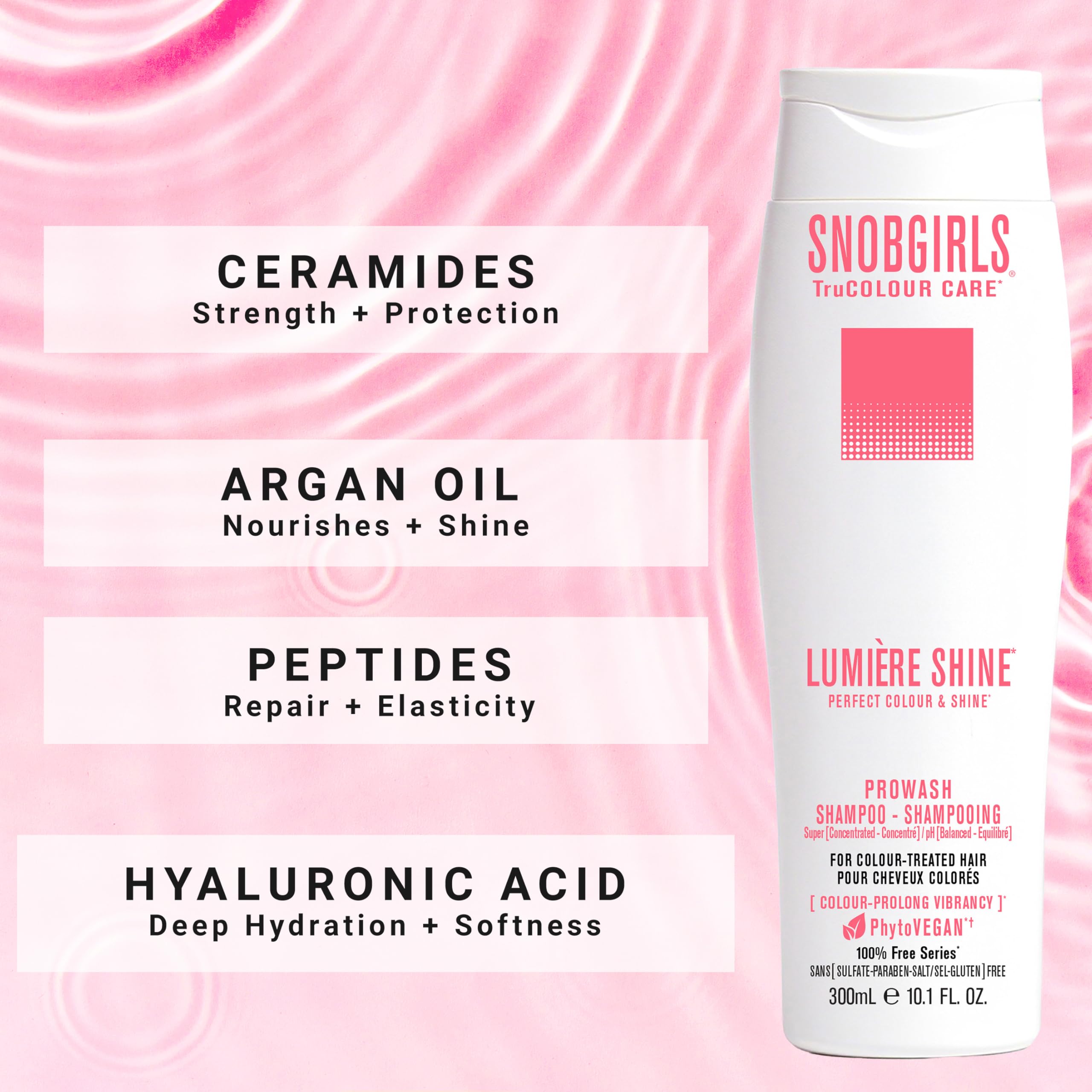 SNOBGIRLS Lumière Highcure vegan formula contains no sulfates or dyes