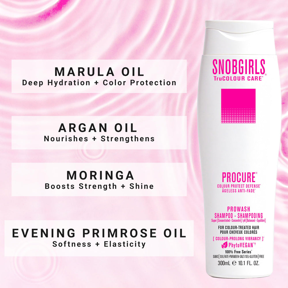SNOB GIRLS TruColour Care bottle showing post-salon routine compatibility.