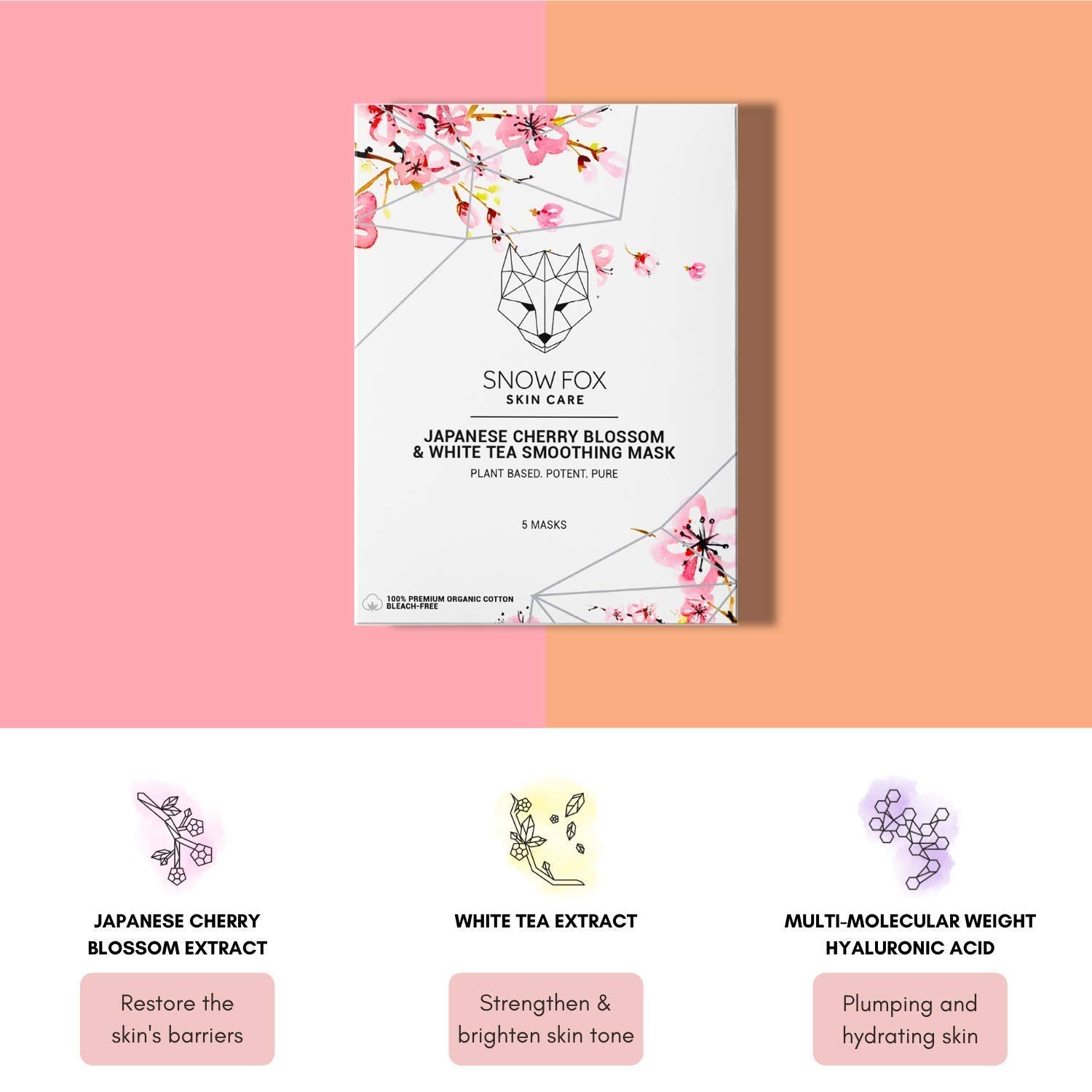 Snow Fox bridal-makeup prep mask delivering a radiant, glass-skin glow.