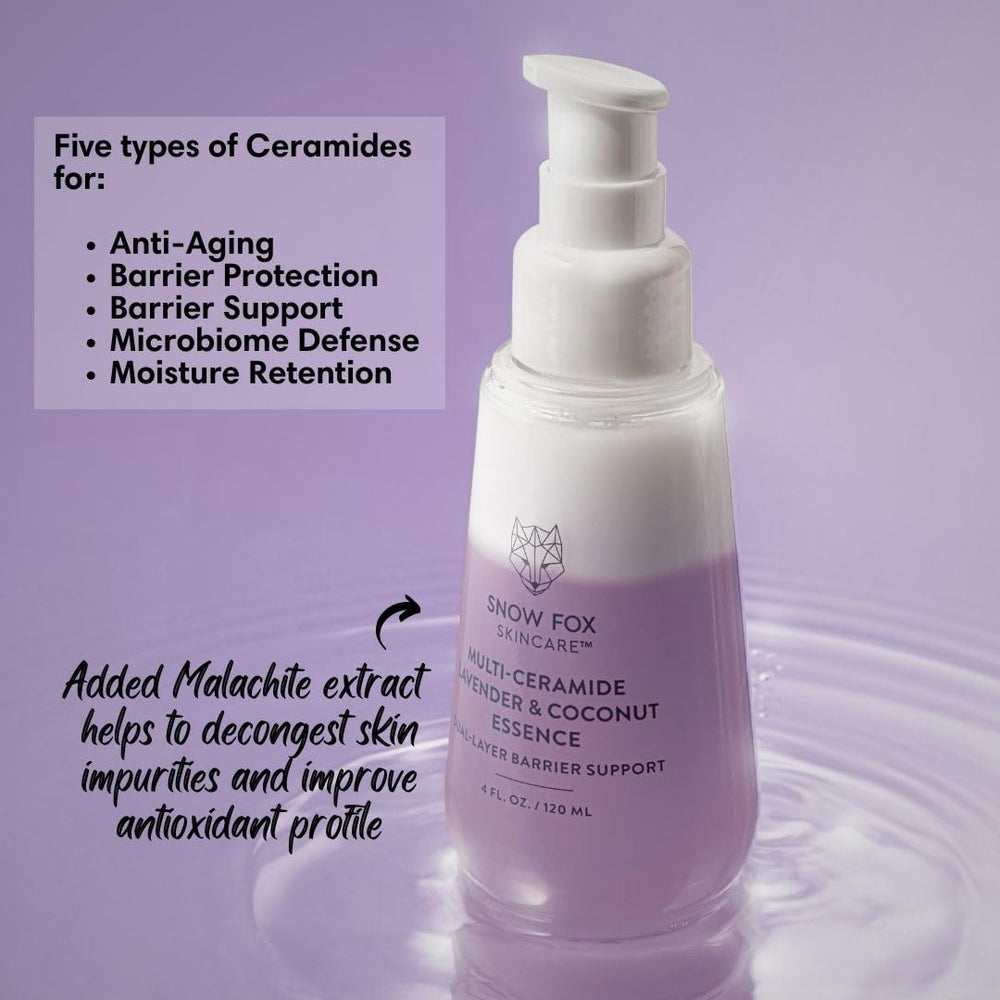 Snow Fox Skincare Vitamin B5 and hyaluronic acid blend softens and cushions.