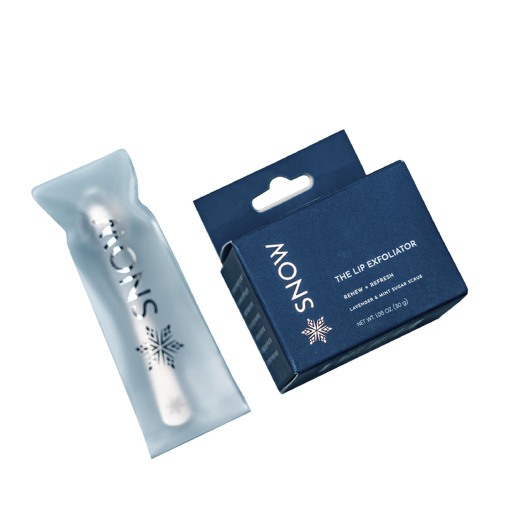 SNOW lip scrub with jojoba oil offers nourishing moisture
