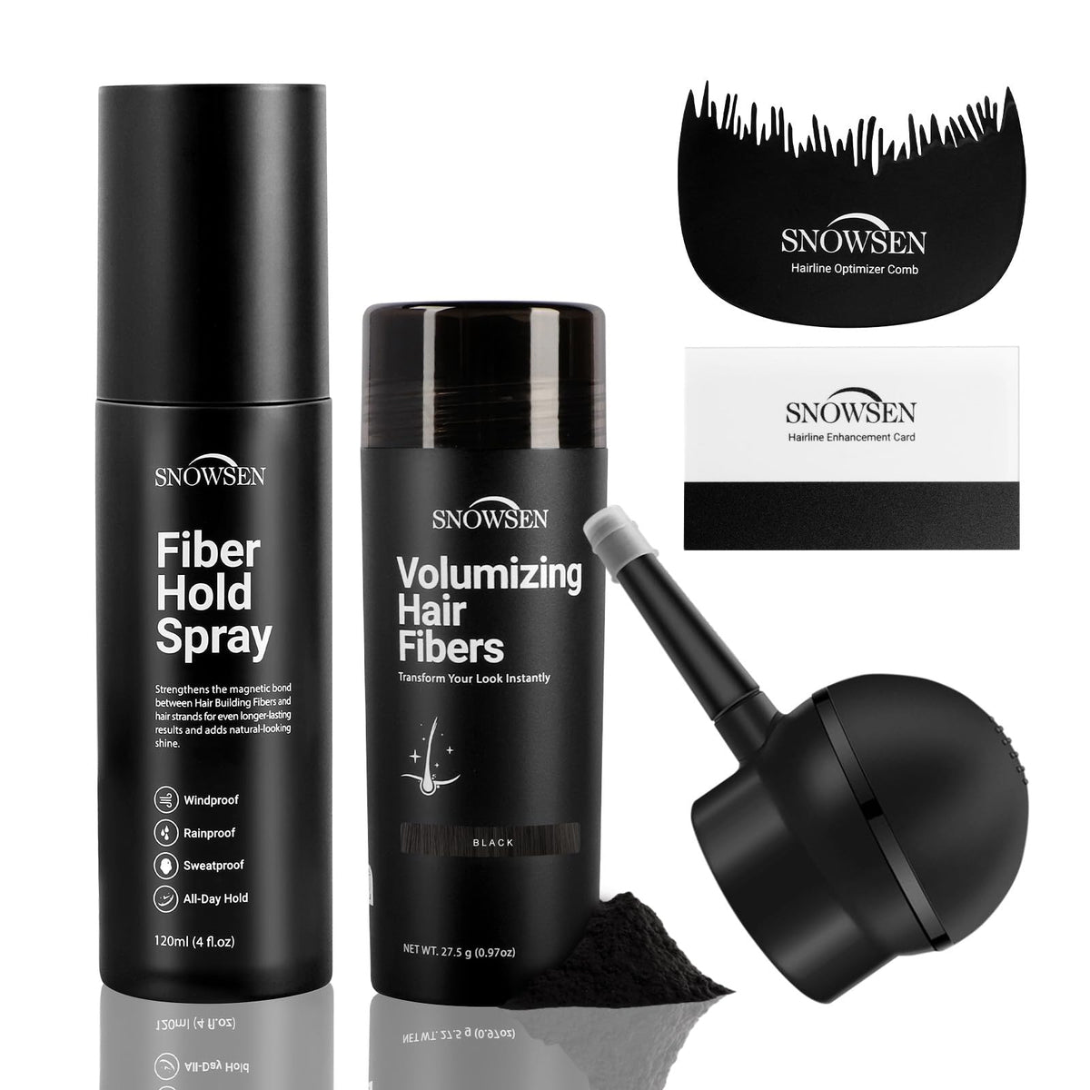 SNOWSEN hair fibers precision spray applicator for targeted coverage