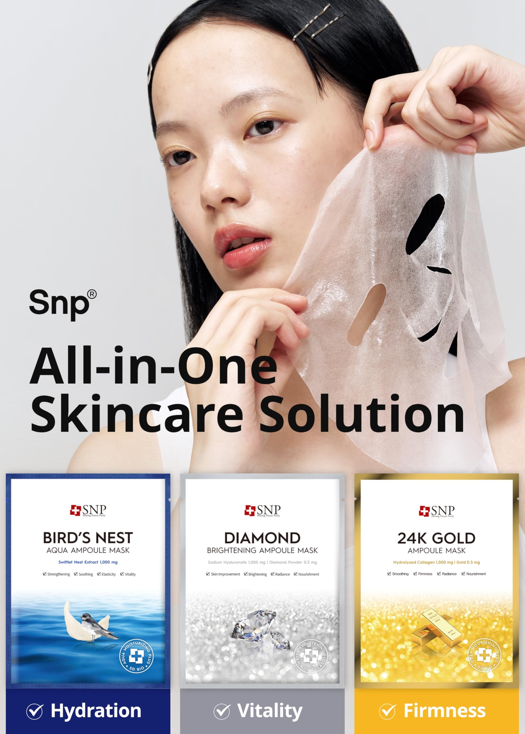 SNP Variety Diamond mask close-up exfoliates dull skin