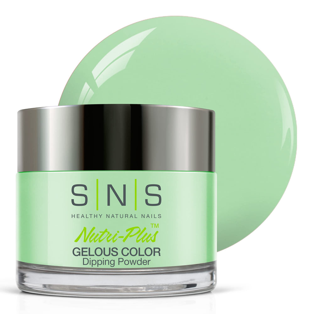 SNS Baby Turaco bottle close-up showing vibrant, long-lasting dip color.