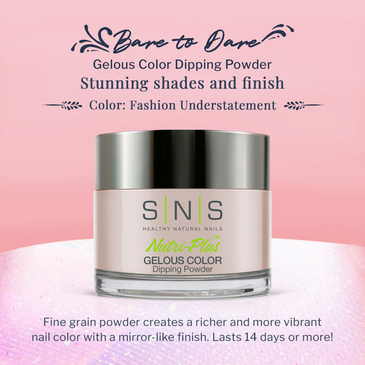 SNS Bare To Dare color swatches reveal vivid nude shades for everyday wear.