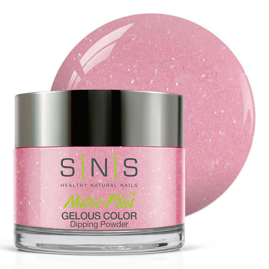 SNS Beautiful Dreams pink glitter dip powder for long-lasting color
