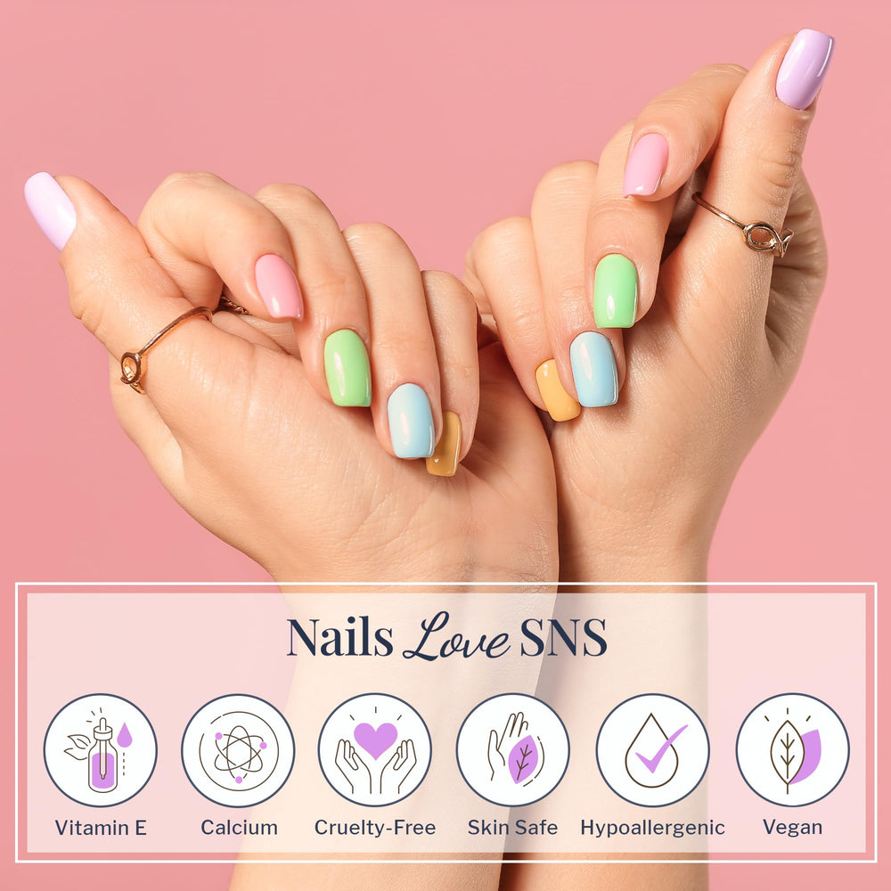 SNS Cuticle Oil botanical oils blend image highlights deep hydration for cuticles.