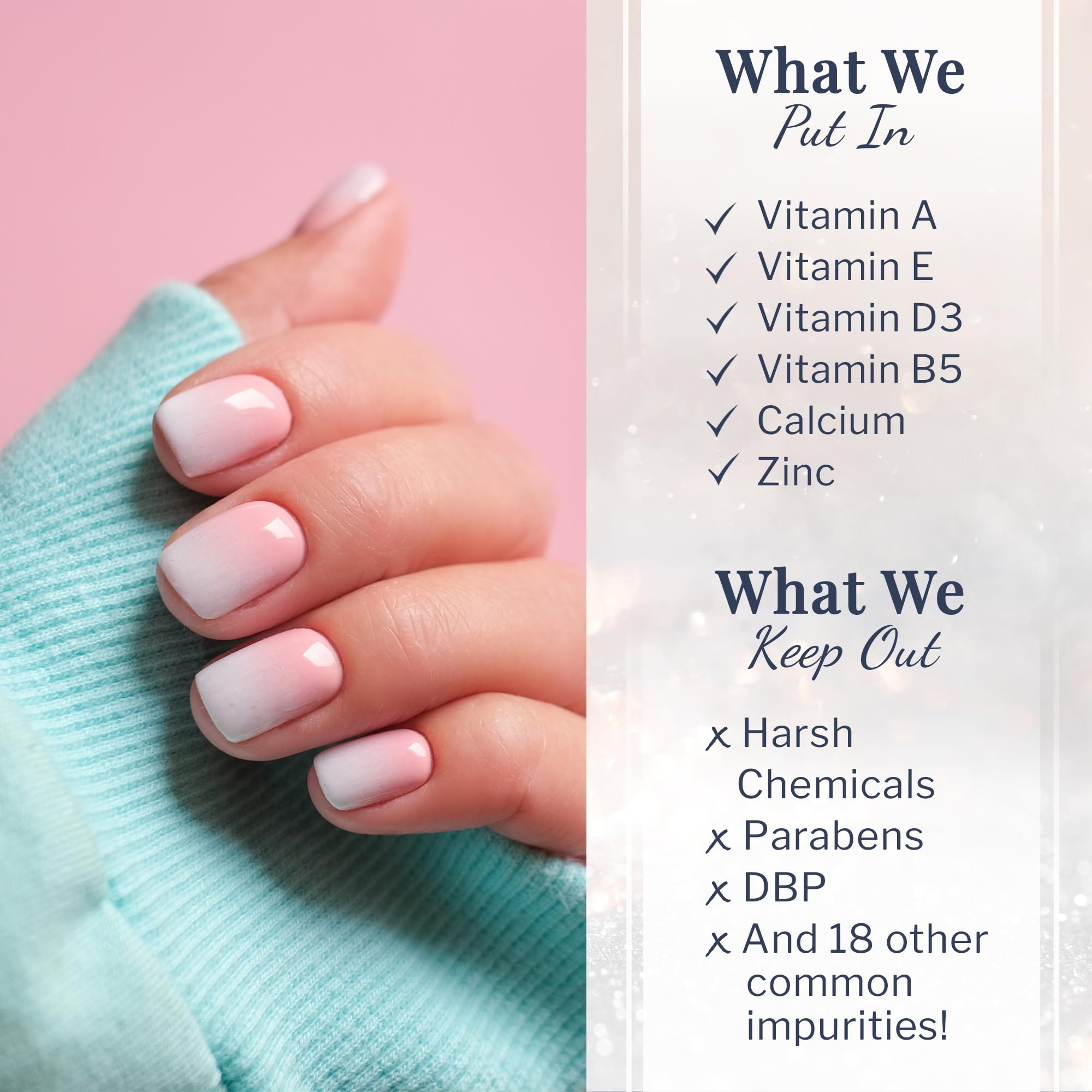 SNS Cuticle Oil calcium and nutrients support natural nail bed health.