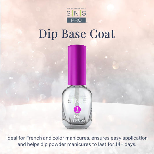 SNS Dip Base Coat mirror finish close-up shows a glossy, salon-worthy look.