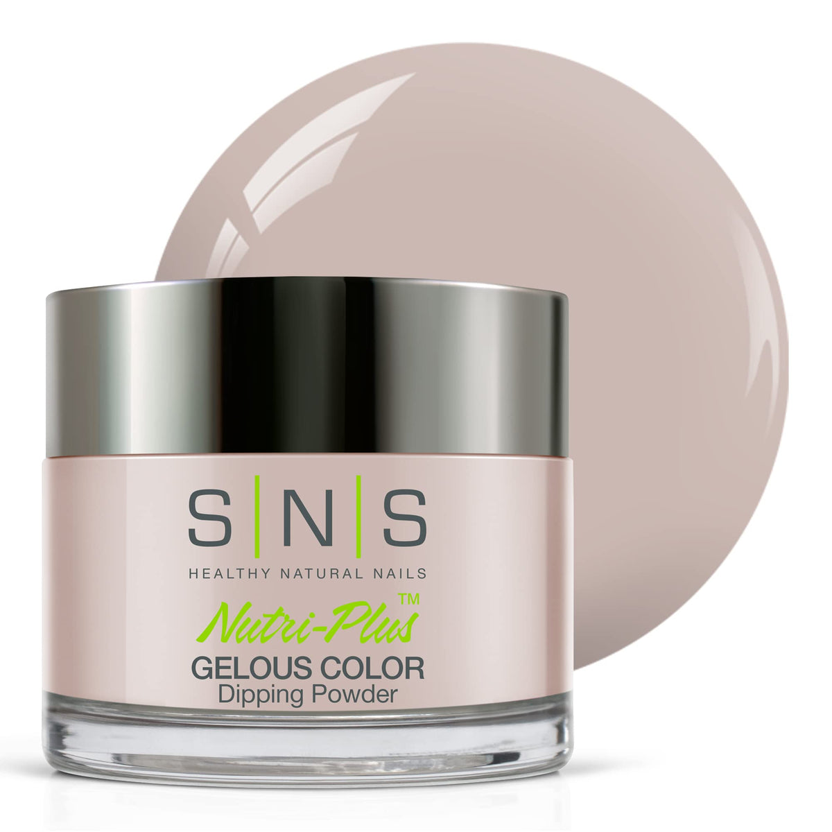 SNS Bare To Dare bottle close-up showing rich color and salon-quality finish.