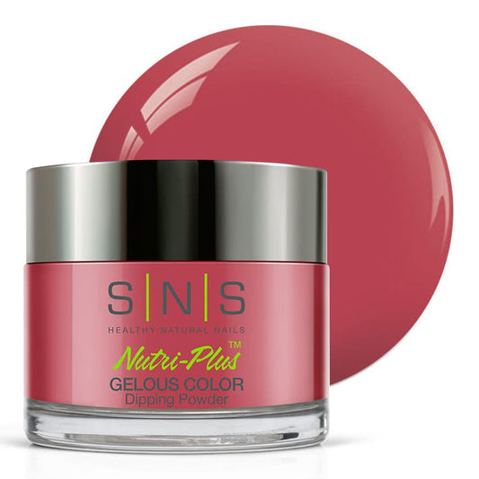 SNS English Rose dip powder bottle shows pink-mauve-cream shade for salon-at-home color.