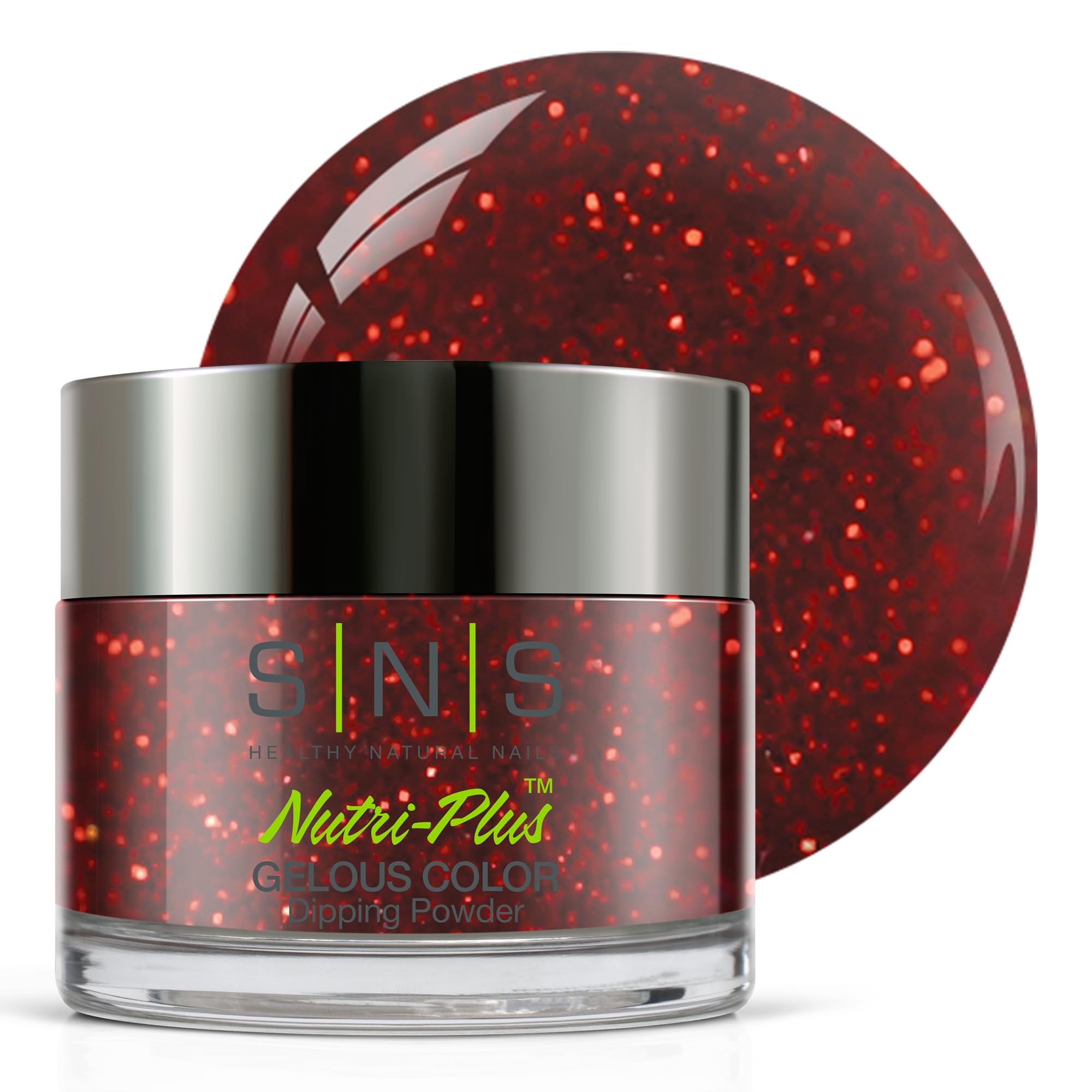 SNS Nail Dip Friday Night Frenzy glitter powder for a bold, sparkling manicure.