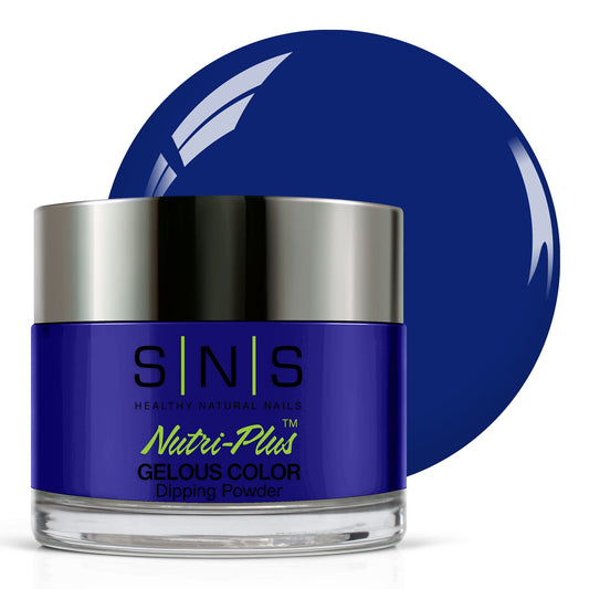 SNS Googly Eyes nail dip powder in blue-indigo-cobalt for a rich, long-lasting finish.