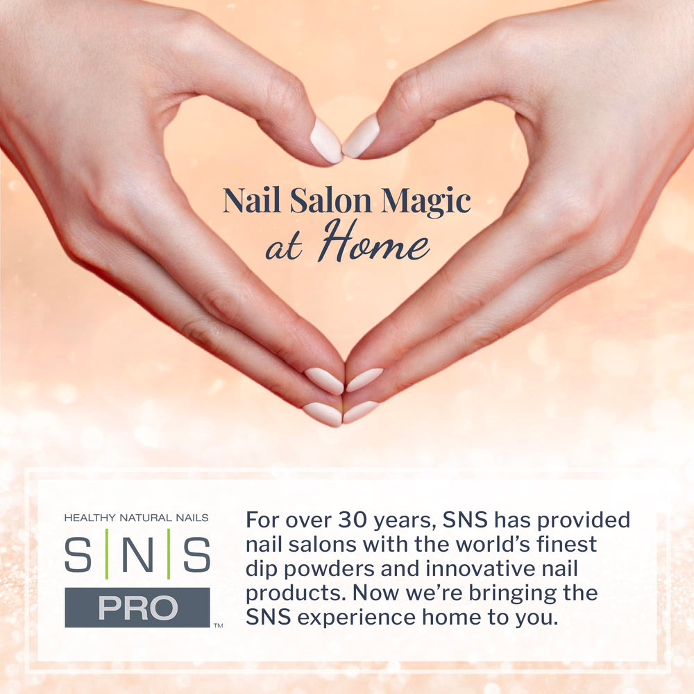 SNS Healthy Nails at-home dipping kit demonstrates easy, quick-dry application