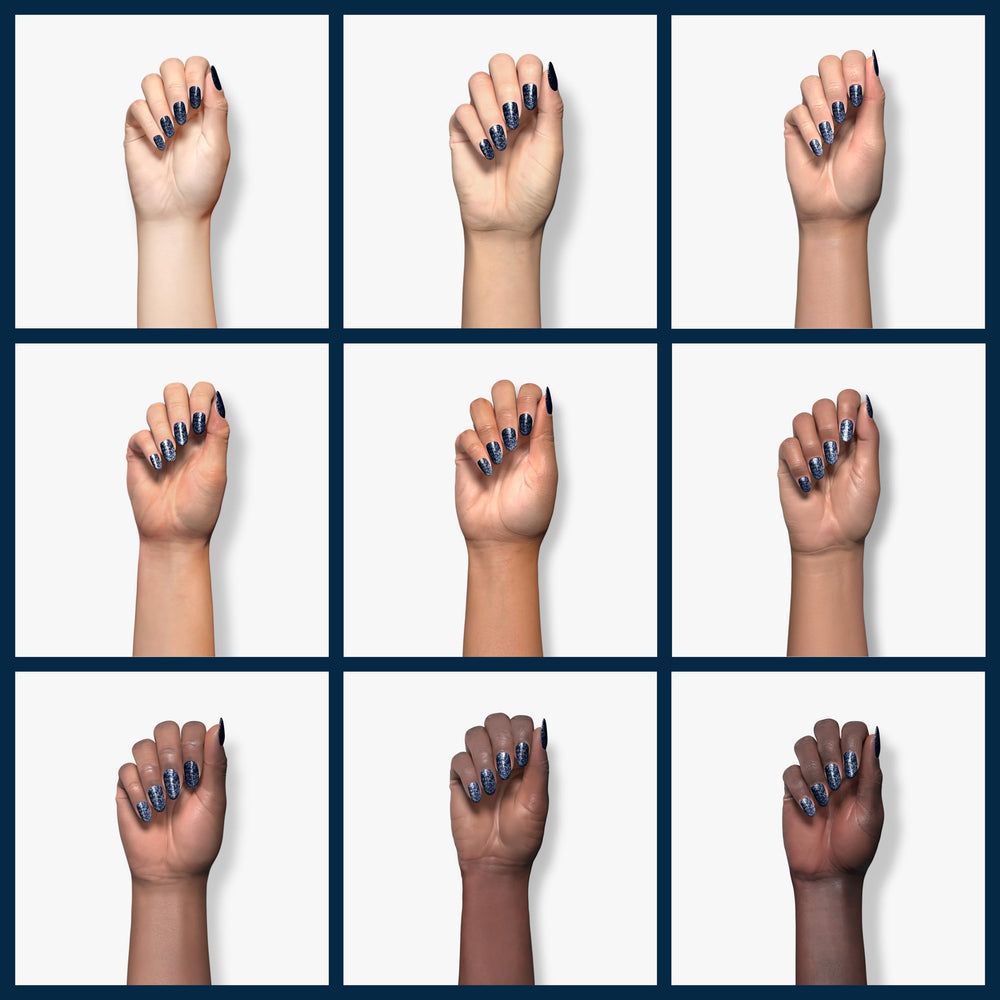 SNS Healthy Natural Nails color swatch with Cleopatra Blue Bayou for shade visualization