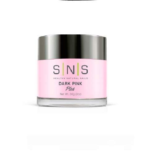 SNS Healthy Natural Nails dark-pink dipping powder; long-lasting color without UV light.