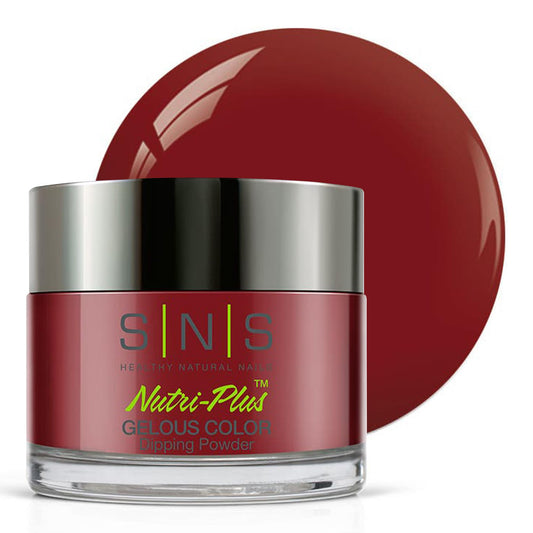 SNS Healthy Natural Nails P.S. I Love You dip powder bottle shows rich color for long wear.