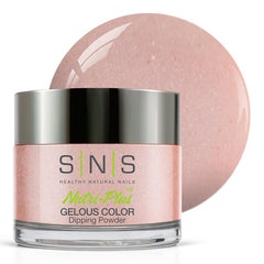 SNS Healthy Natural Nails Warm At Heart jar reveals a natural, glossy finish for at-home manicures.