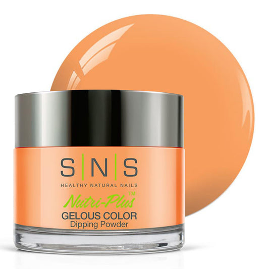 SNS Nail Dip Mandarin Orange color swatch showing rich creamy finish for home use