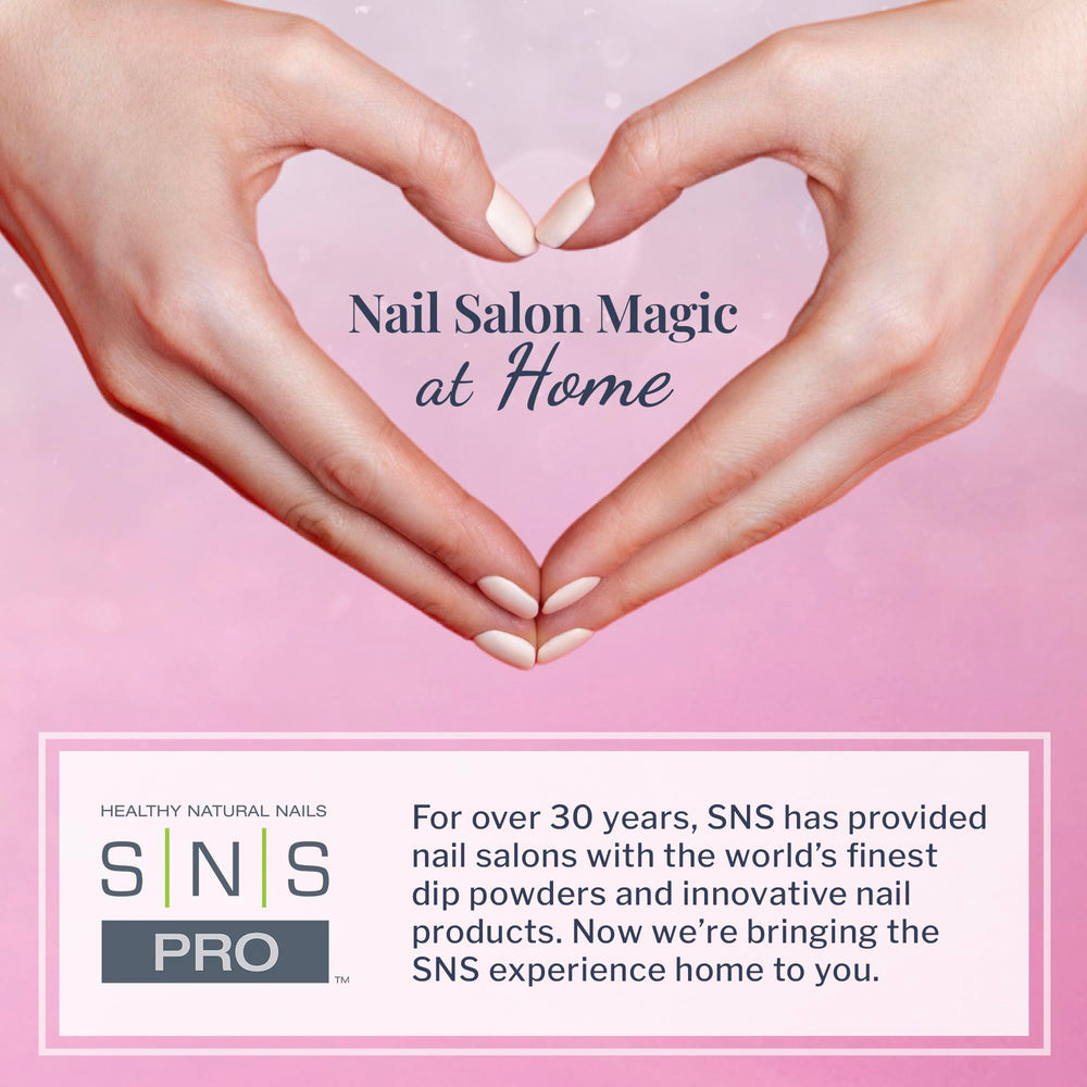 SNS mirror finish with no UV lamp for quick, luminous nails.