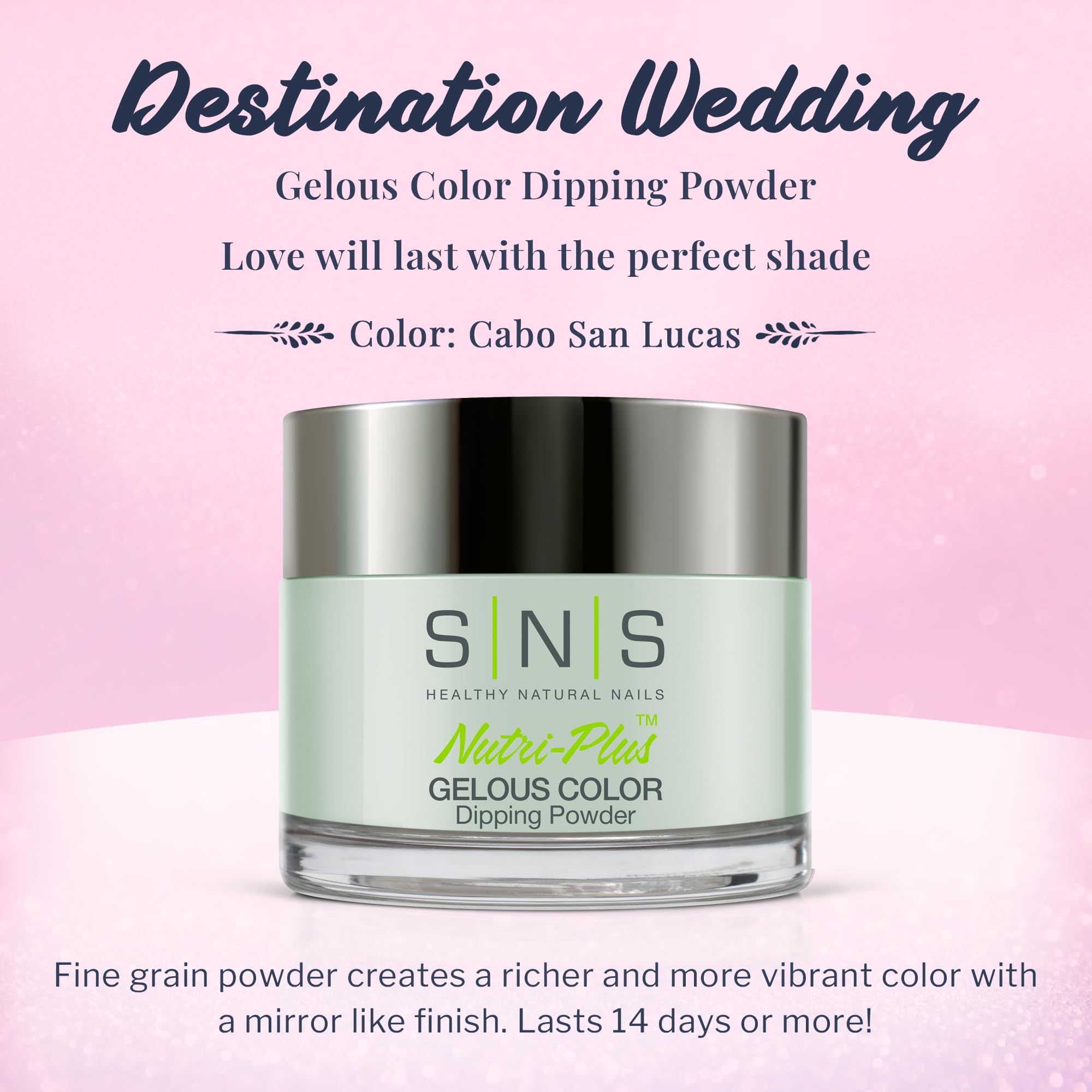 SNS Nail Dip Bottle Closeup highlights rich pigment for a premium finish