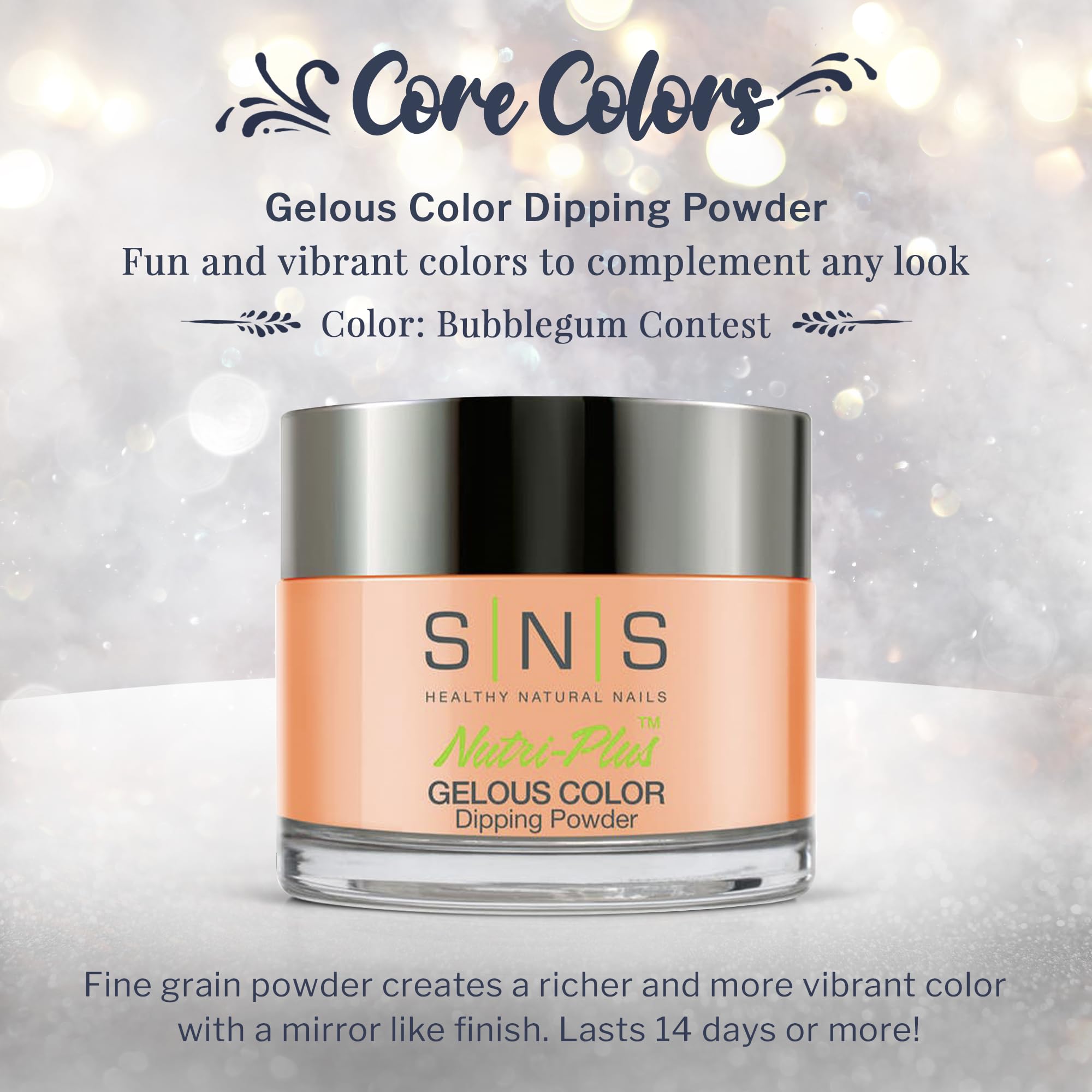 SNS Nail Dip Powder Bubblegum Contest application scene for at-home manicure.
