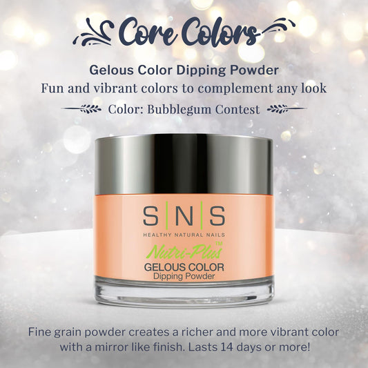 SNS Nail Dip Powder Bubblegum Contest application scene for at-home manicure.