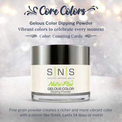 SNS Nail Dip Counting Cards natural swatch demonstrates a breathable, natural-looking finish.