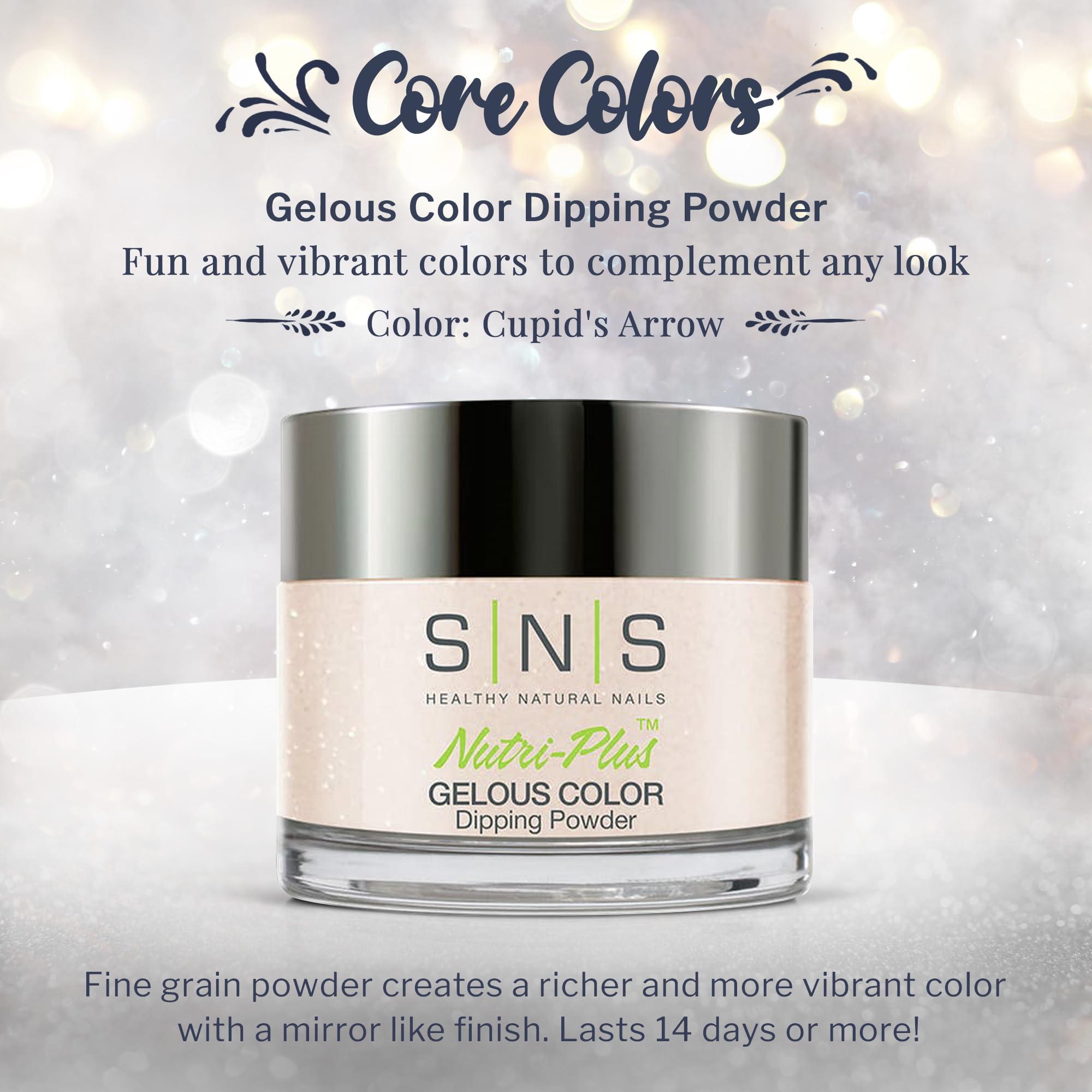 SNS Nail Dip Cupid’s Arrow nails closeup reveals long-lasting, chip-resistant shine.