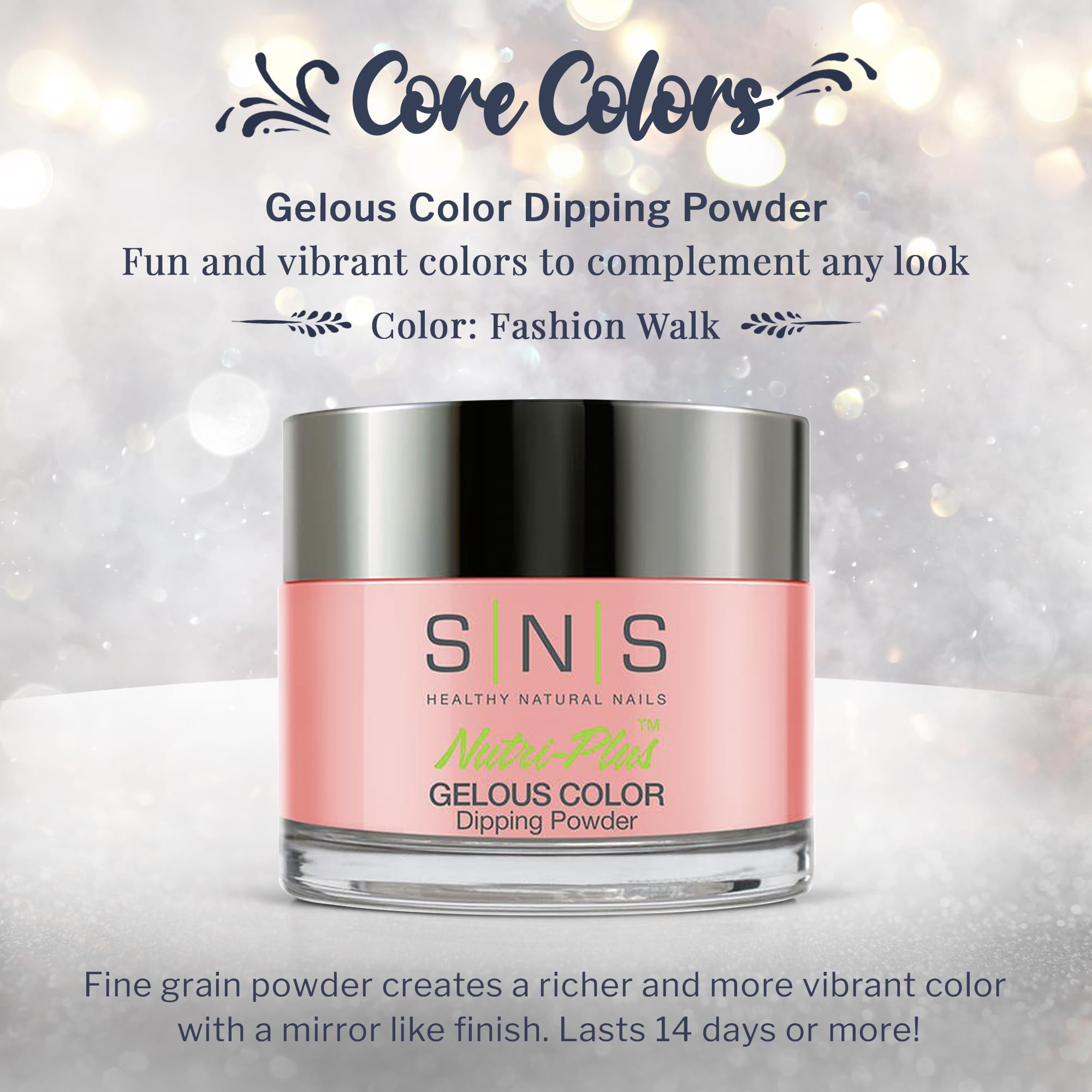SNS Nail Dip Powder Fashion Walk pastel cream close-up for everyday wear.