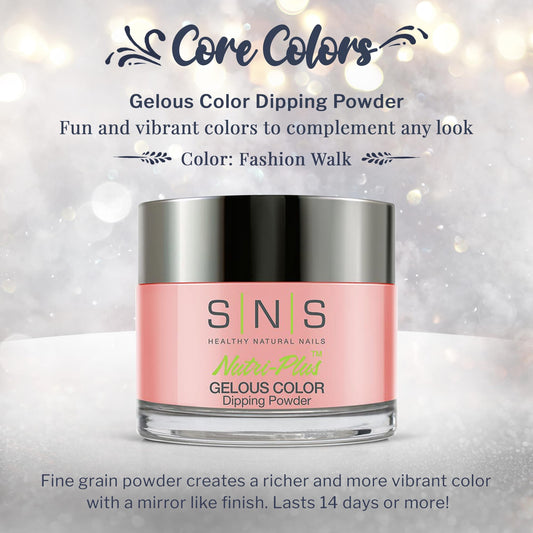 SNS Nail Dip Powder Fashion Walk pastel cream close-up for everyday wear.