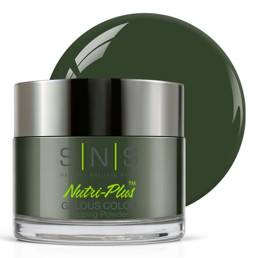 SNS Nail Dip Green Eggs & Ham bottle closeup shows rich color for long-lasting wear.