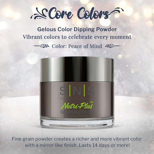 SNS Nail Dip Peace of Mind Brown swatch highlighting rich color and smooth finish