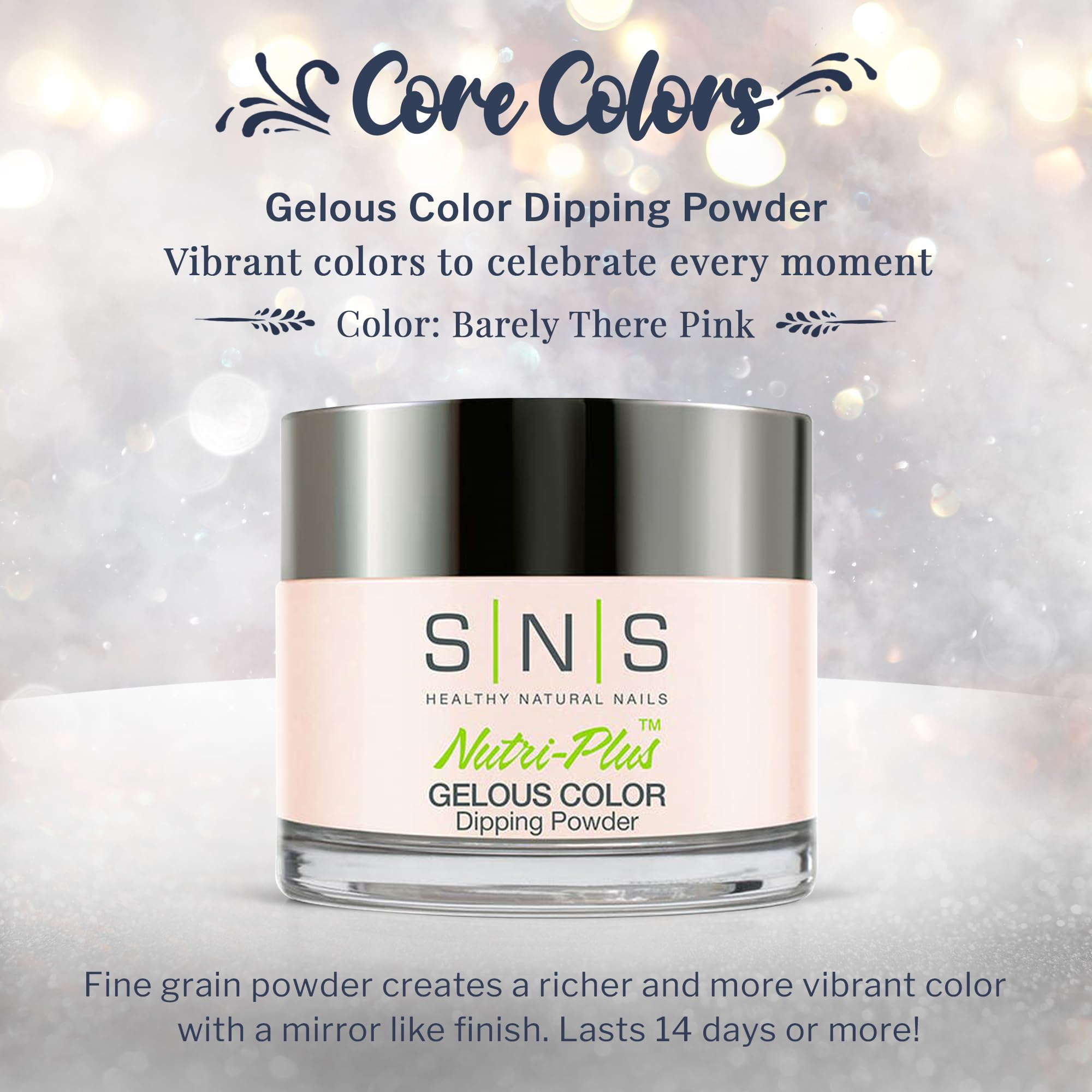 SNS Dip Powder 14-day wear demonstrates durable color without frequent touch-ups.